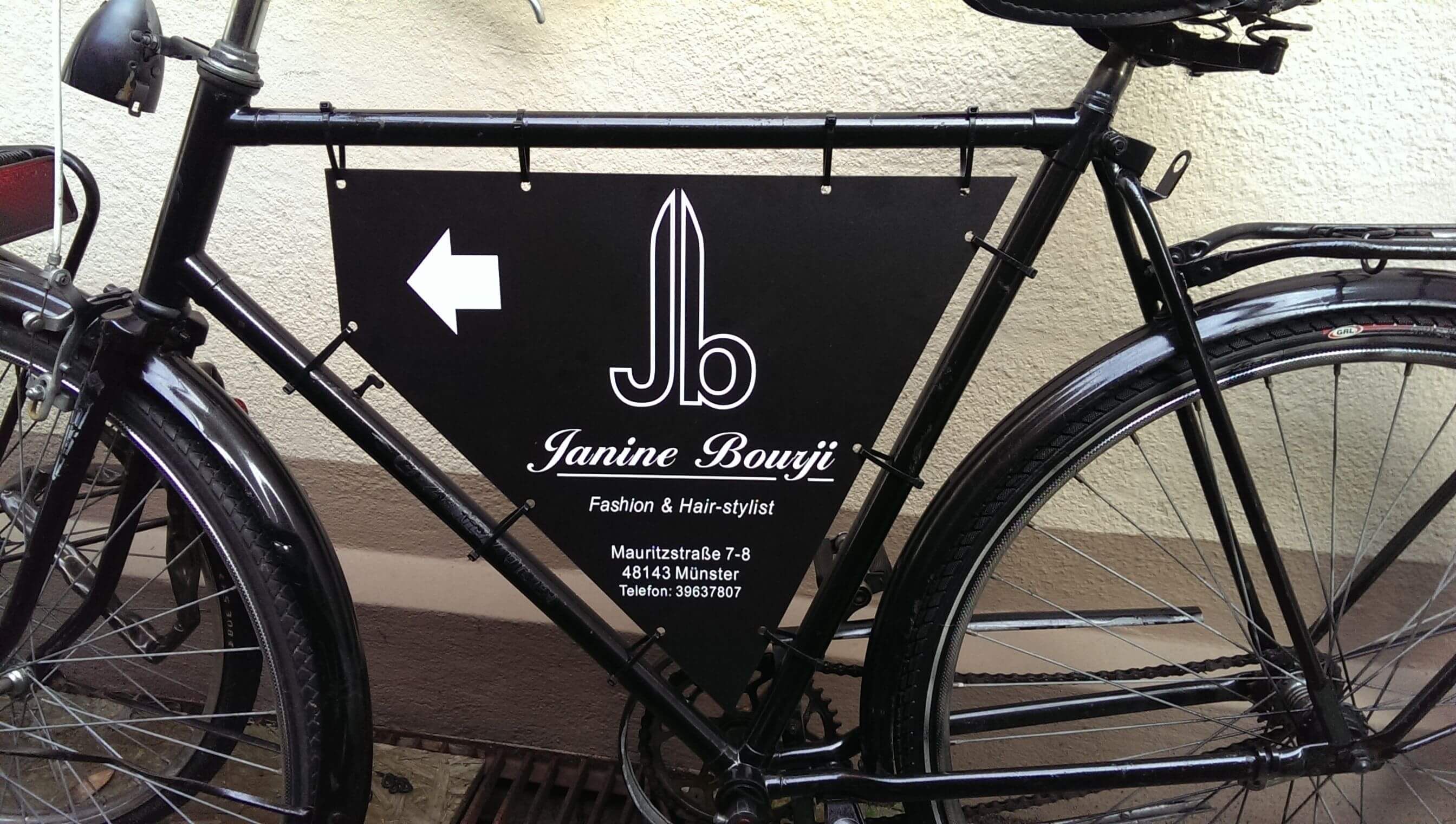 Werbung - Schild für Fahrrad